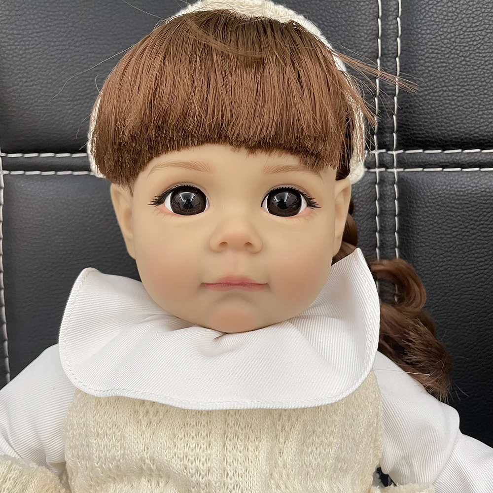 14 Inch New Reborn Doll 35CM Voice Girl Bebe Baby With Fashion Clothes Smooth Soft Skin Vinyl Head Limbs Cotton Body Kids Gift