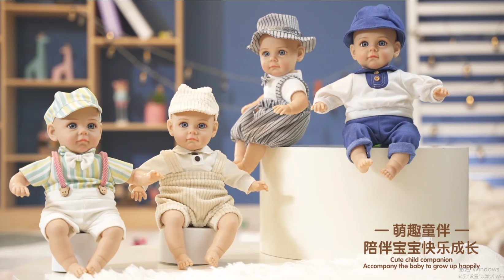 14 Inch New Reborn Doll 35CM Voice Girl Bebe Baby With Fashion Clothes Smooth Soft Skin Vinyl Head Limbs Cotton Body Kids Gift