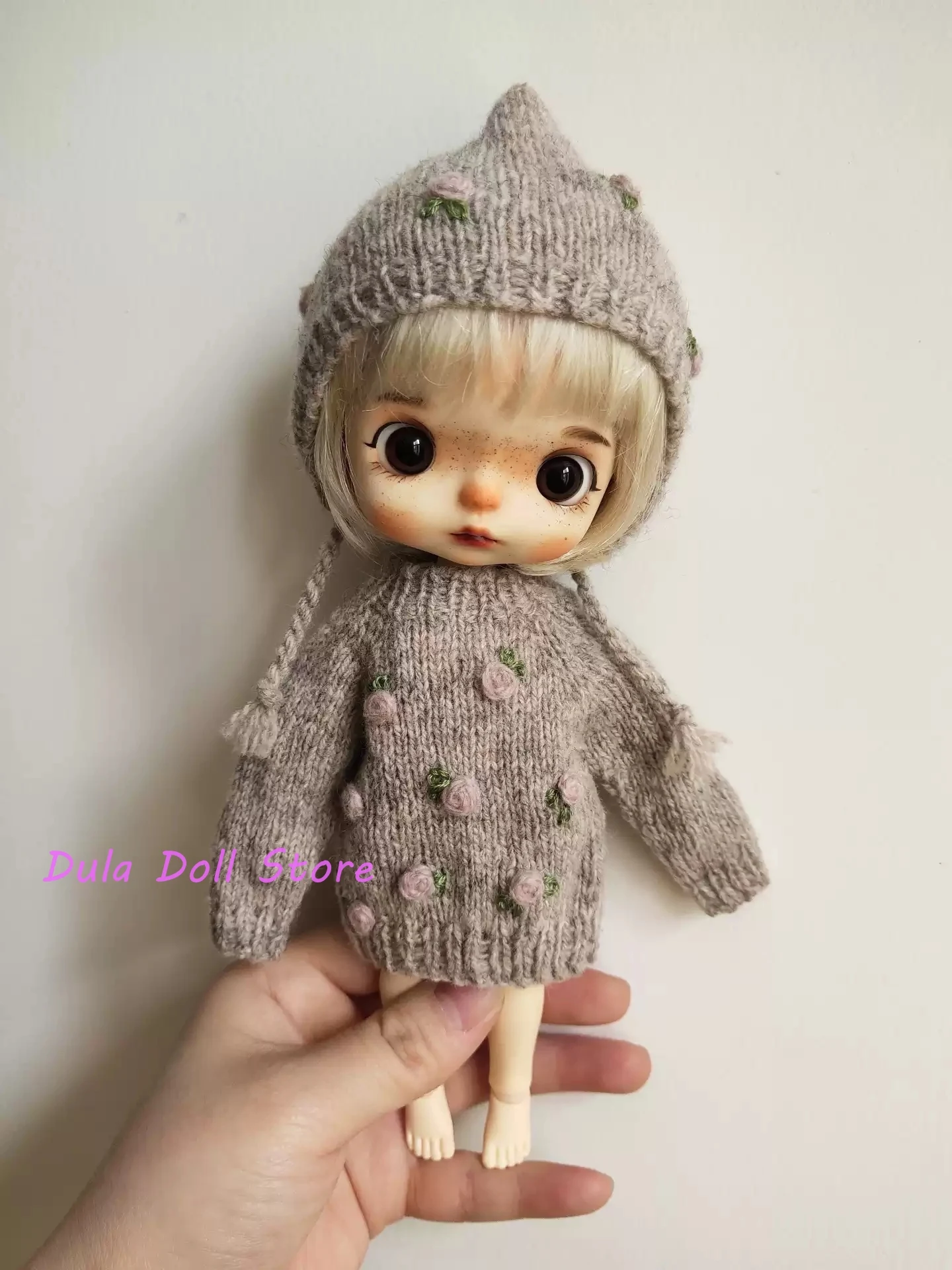 2026 Dula Doll Clothes Dress Cashmere Handmade Sweater Blythe Qbaby Ob24 Ob22 1/6 6 Points Body Doll