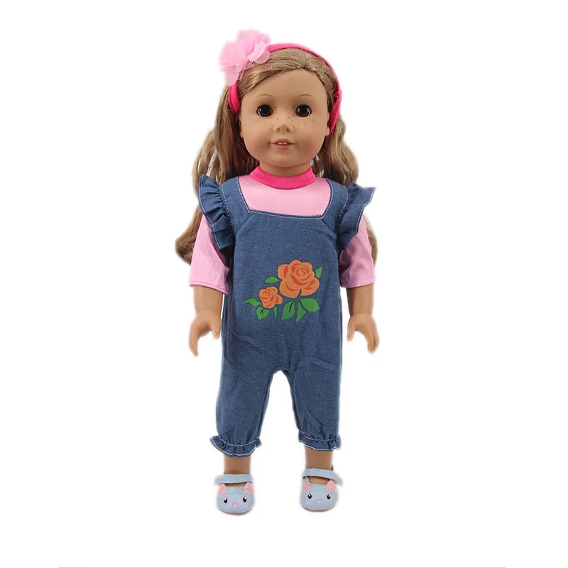 2 Pcs/Set Animal Pajamas Suit For 43cm Baby Doll Clothes Accessories And 18 Inch American Doll Girl's Toys Our Generation
