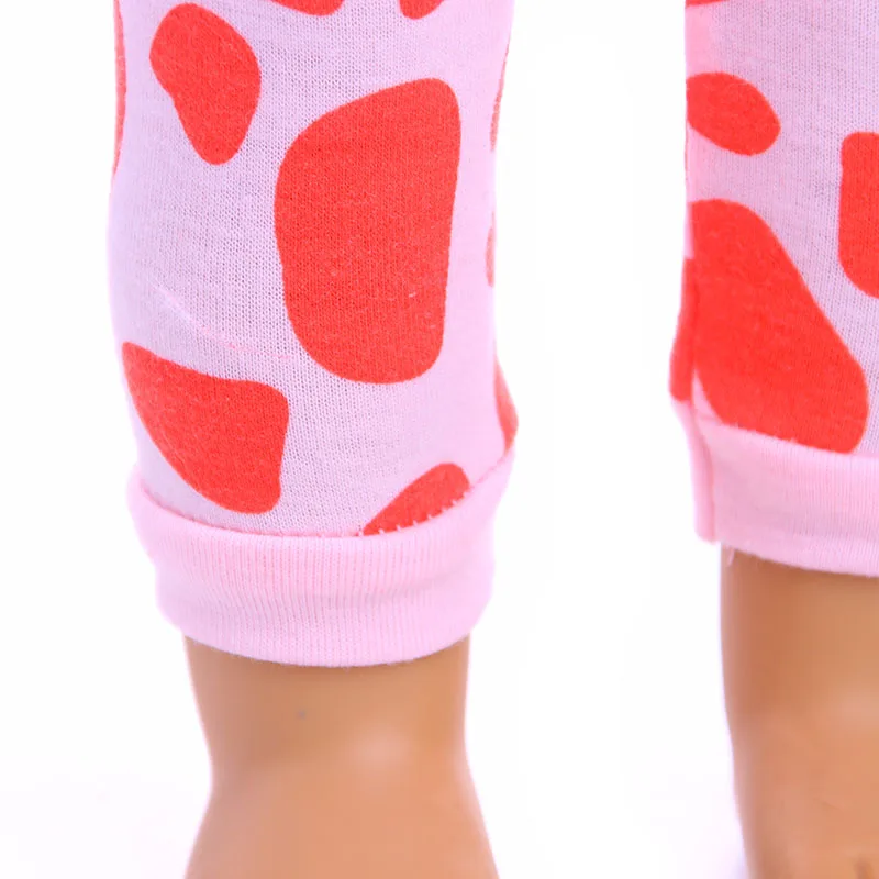 2 Pcs/Set Animal Pajamas Suit For 43cm Baby Doll Clothes Accessories And 18 Inch American Doll Girl's Toys Our Generation