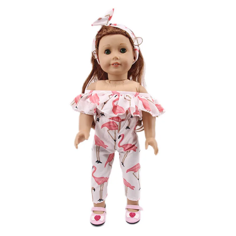 2 Pcs/Set Animal Pajamas Suit For 43cm Baby Doll Clothes Accessories And 18 Inch American Doll Girl's Toys Our Generation