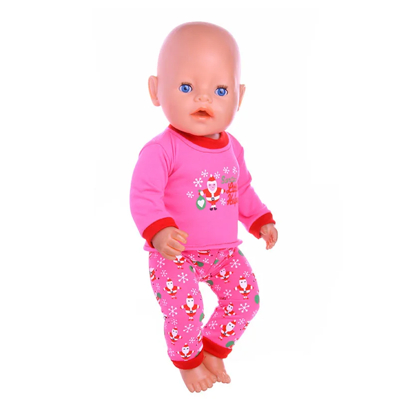 2 Pcs/Set Animal Pajamas Suit For 43cm Baby Doll Clothes Accessories And 18 Inch American Doll Girl's Toys Our Generation