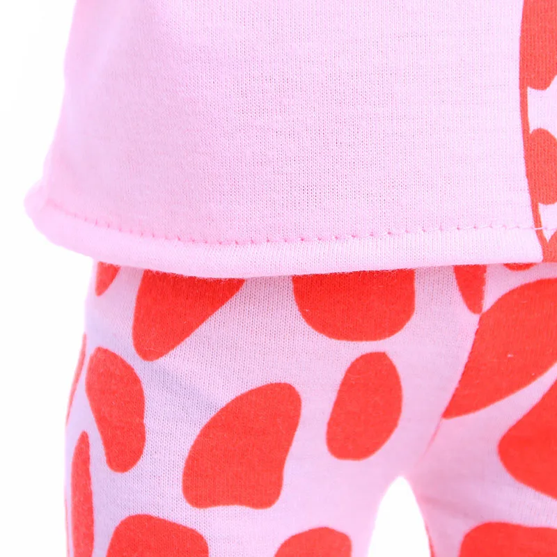 2 Pcs/Set Animal Pajamas Suit For 43cm Baby Doll Clothes Accessories And 18 Inch American Doll Girl's Toys Our Generation