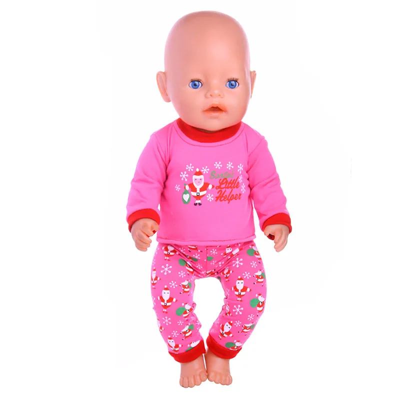 2 Pcs/Set Animal Pajamas Suit For 43cm Baby Doll Clothes Accessories And 18 Inch American Doll Girl's Toys Our Generation