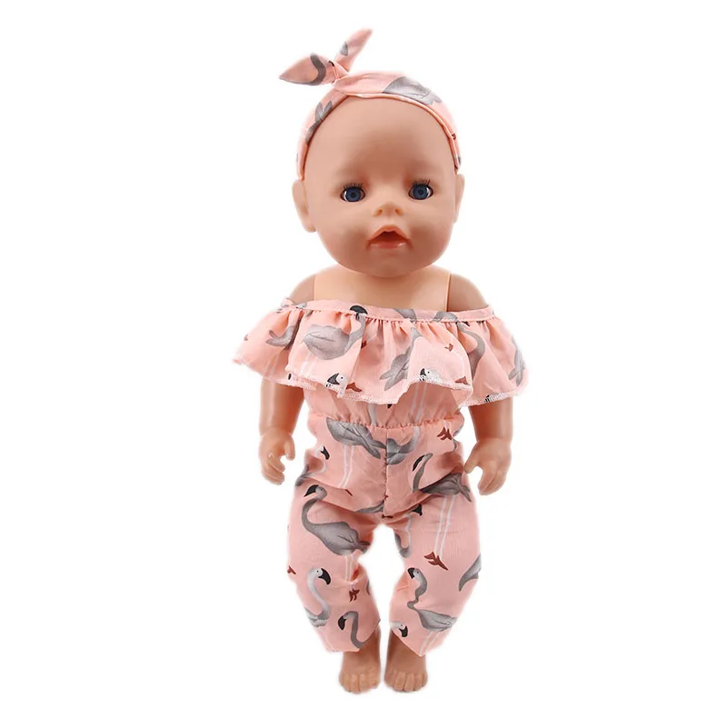 2 Pcs/Set Animal Pajamas Suit For 43cm Baby Doll Clothes Accessories And 18 Inch American Doll Girl's Toys Our Generation