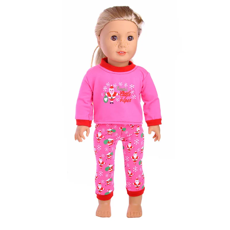 2 Pcs/Set Animal Pajamas Suit For 43cm Baby Doll Clothes Accessories And 18 Inch American Doll Girl's Toys Our Generation