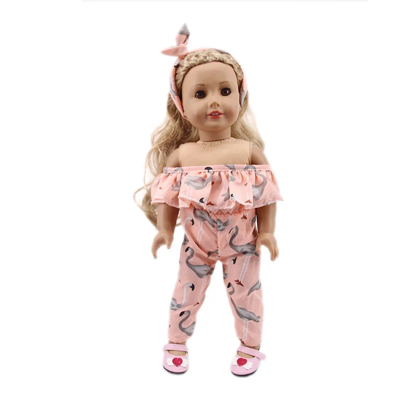 2 Pcs/Set Animal Pajamas Suit For 43cm Baby Doll Clothes Accessories And 18 Inch American Doll Girl's Toys Our Generation