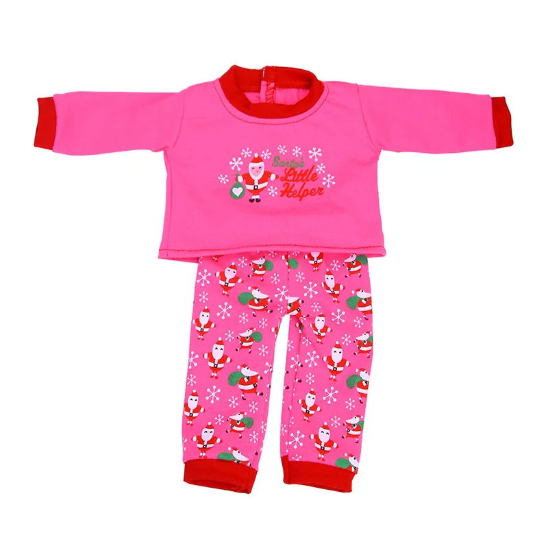 2 Pcs/Set Animal Pajamas Suit For 43cm Baby Doll Clothes Accessories And 18 Inch American Doll Girl's Toys Our Generation