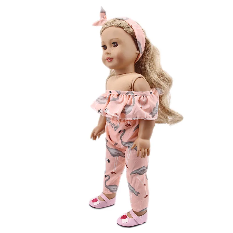 2 Pcs/Set Animal Pajamas Suit For 43cm Baby Doll Clothes Accessories And 18 Inch American Doll Girl's Toys Our Generation