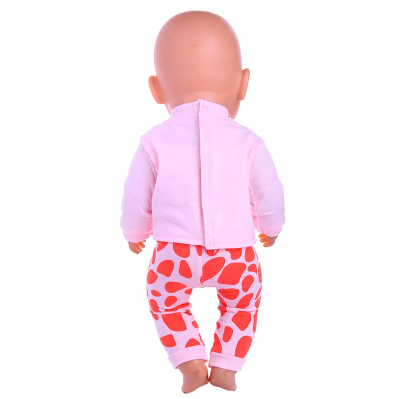 2 Pcs/Set Animal Pajamas Suit For 43cm Baby Doll Clothes Accessories And 18 Inch American Doll Girl's Toys Our Generation