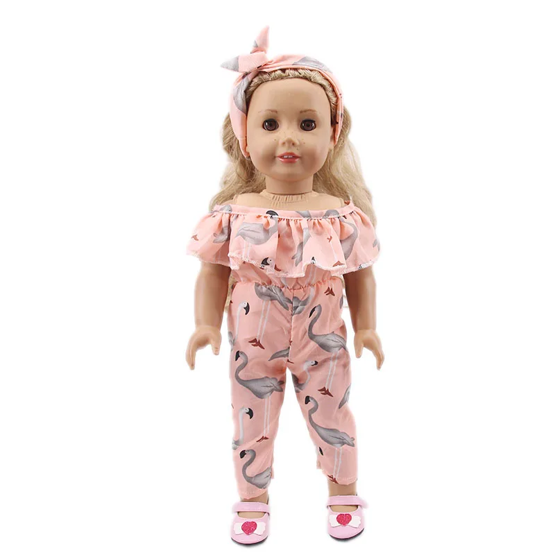 2 Pcs/Set Animal Pajamas Suit For 43cm Baby Doll Clothes Accessories And 18 Inch American Doll Girl's Toys Our Generation