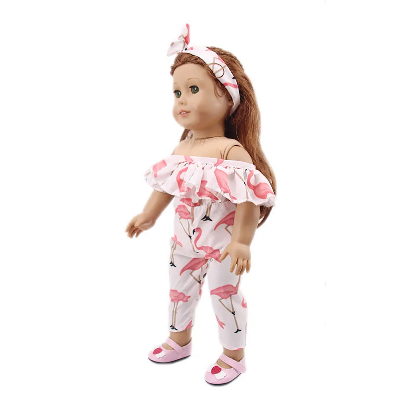 2 Pcs/Set Animal Pajamas Suit For 43cm Baby Doll Clothes Accessories And 18 Inch American Doll Girl's Toys Our Generation