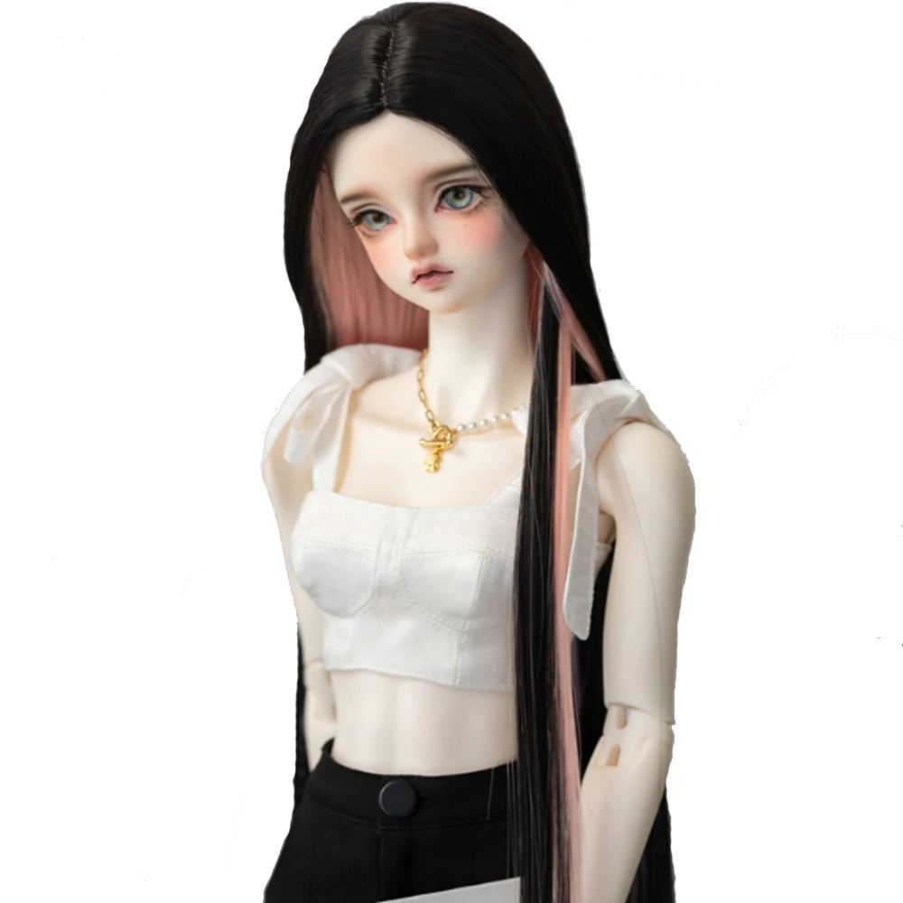 New Style 1/3 1/4 1/6 1/8 High Temperature Wire Striaght BJD Wig For Doll Hair Wig Two Colors