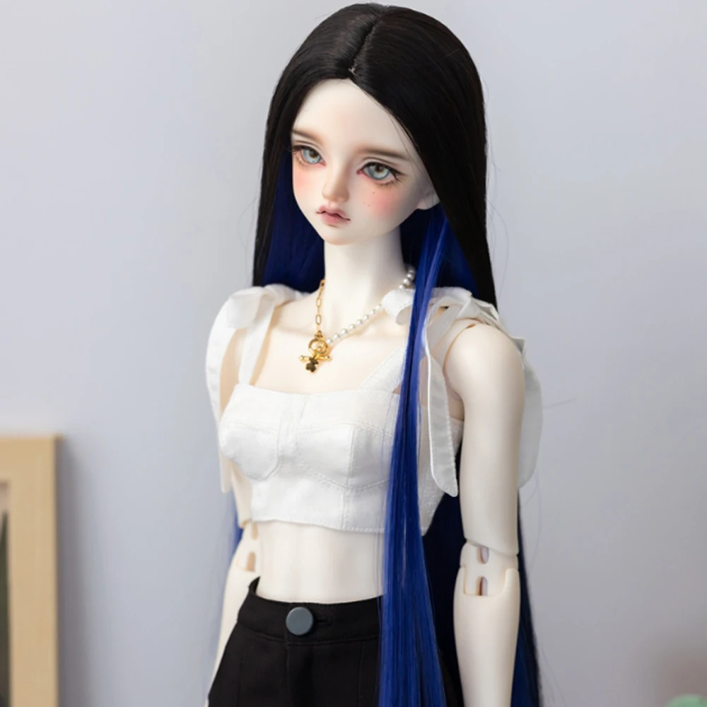 New Style 1/3 1/4 1/6 1/8 High Temperature Wire Striaght BJD Wig For Doll Hair Wig Two Colors