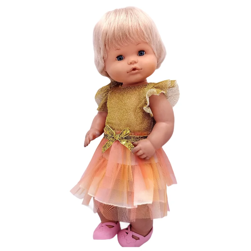 For 40cm Nenuco Doll Clothes 17" Baby Doll Blue Flower Dress Toys Clothing