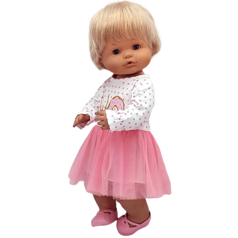 For 40cm Nenuco Doll Clothes 17" Baby Doll Blue Flower Dress Toys Clothing