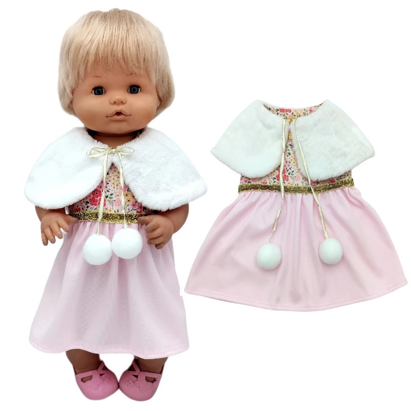 For 40cm Nenuco Doll Clothes 17" Baby Doll Blue Flower Dress Toys Clothing