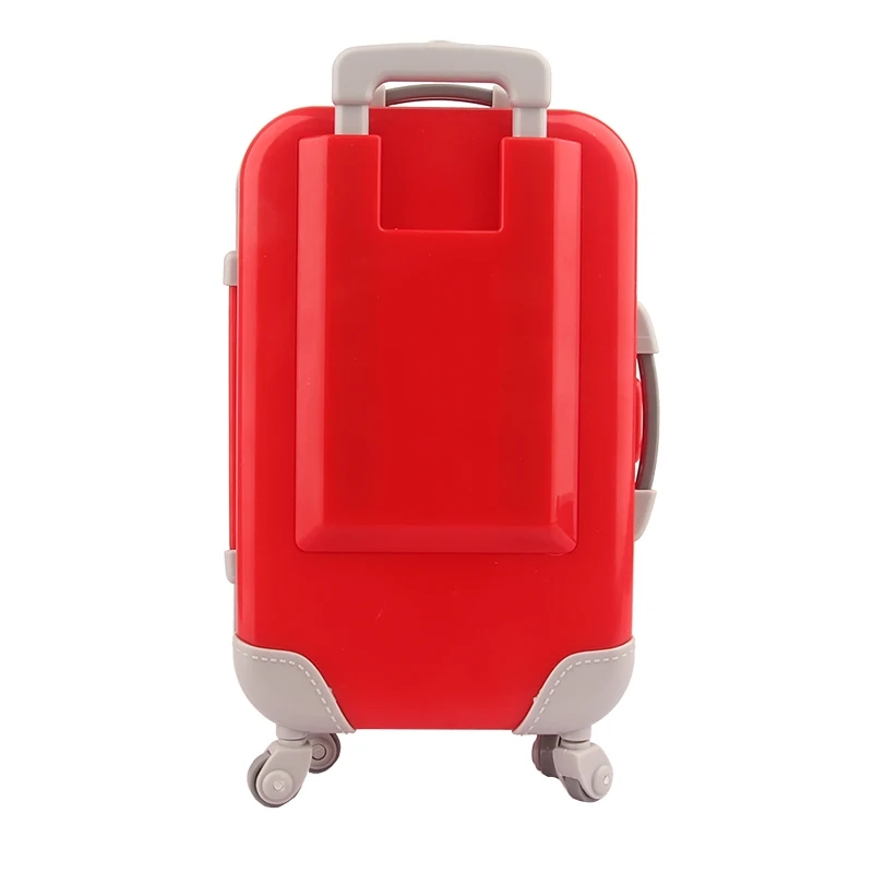 Colorful Coating Baby Suitcase Rainbow Color Plastic Trunk For 43cm Baby New Born&18 inch American/OG Girl Doll Children Toys