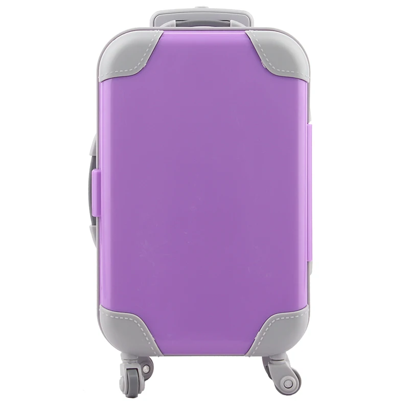 Colorful Coating Baby Suitcase Rainbow Color Plastic Trunk For 43cm Baby New Born&18 inch American/OG Girl Doll Children Toys