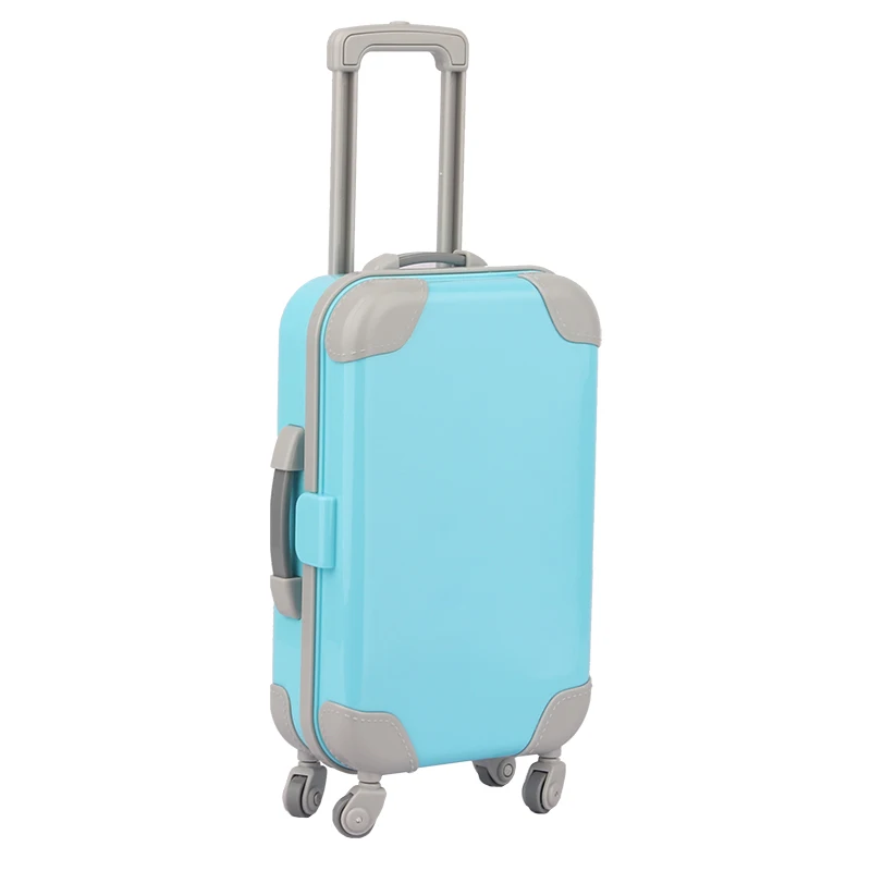 Colorful Coating Baby Suitcase Rainbow Color Plastic Trunk For 43cm Baby New Born&18 inch American/OG Girl Doll Children Toys