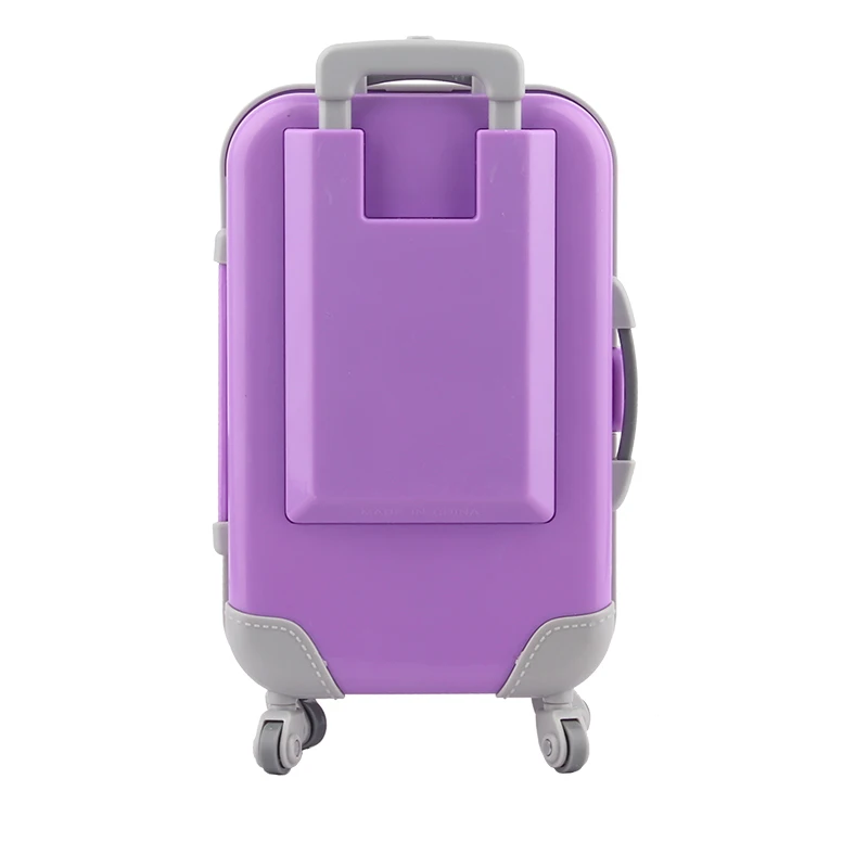 Colorful Coating Baby Suitcase Rainbow Color Plastic Trunk For 43cm Baby New Born&18 inch American/OG Girl Doll Children Toys