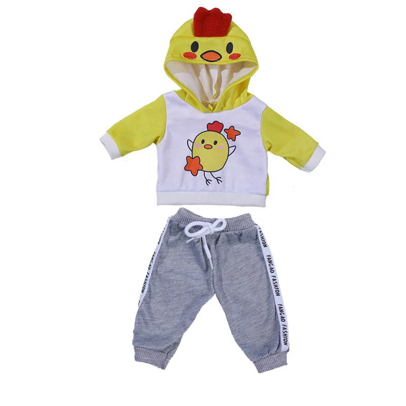 16" Baby Doll Clothes Hoody Coat Yellow Duck 40cm Nenuco Doll Winter Vest Children Gift Toys Costume Girl's Gifts