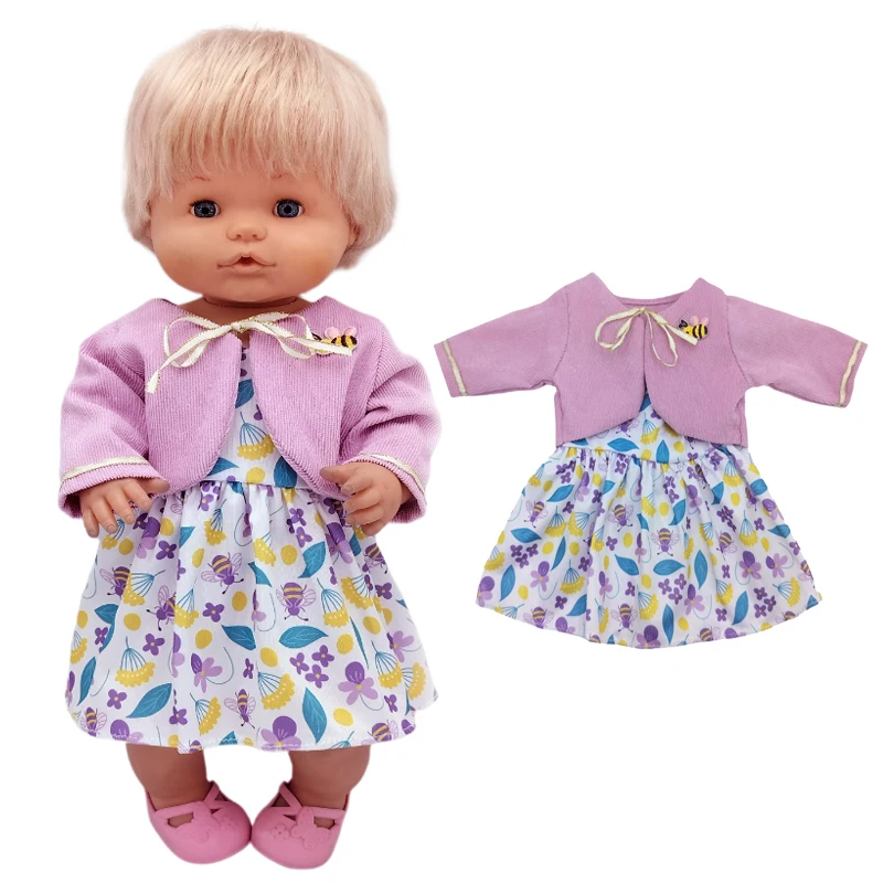 16" Baby Doll Clothes Hoody Coat Yellow Duck 40cm Nenuco Doll Winter Vest Children Gift Toys Costume Girl's Gifts
