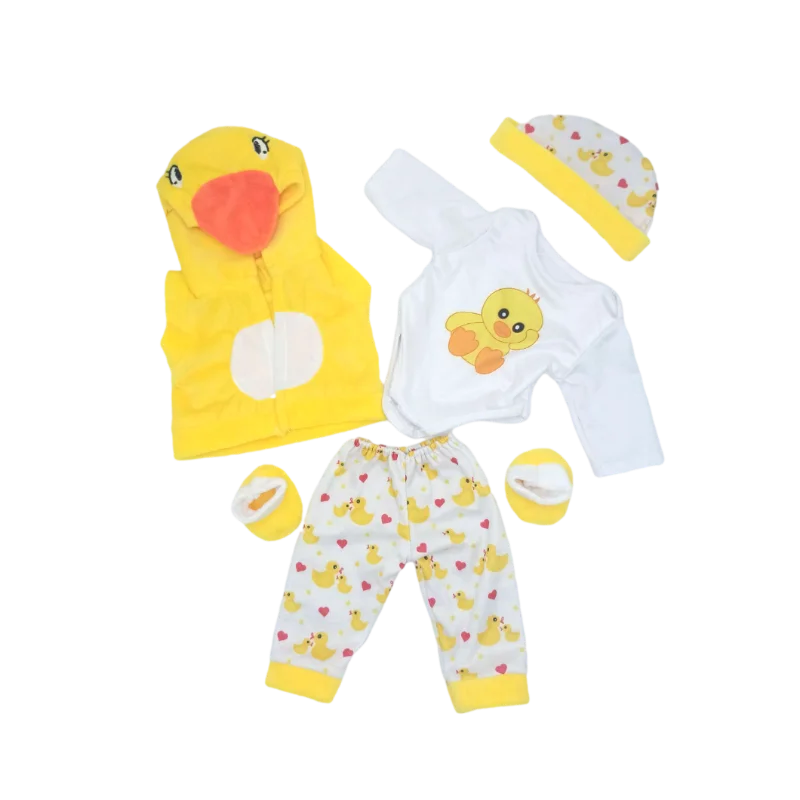 16" Baby Doll Clothes Hoody Coat Yellow Duck 40cm Nenuco Doll Winter Vest Children Gift Toys Costume Girl's Gifts