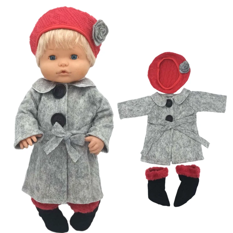 16" Baby Doll Clothes Hoody Coat Yellow Duck 40cm Nenuco Doll Winter Vest Children Gift Toys Costume Girl's Gifts