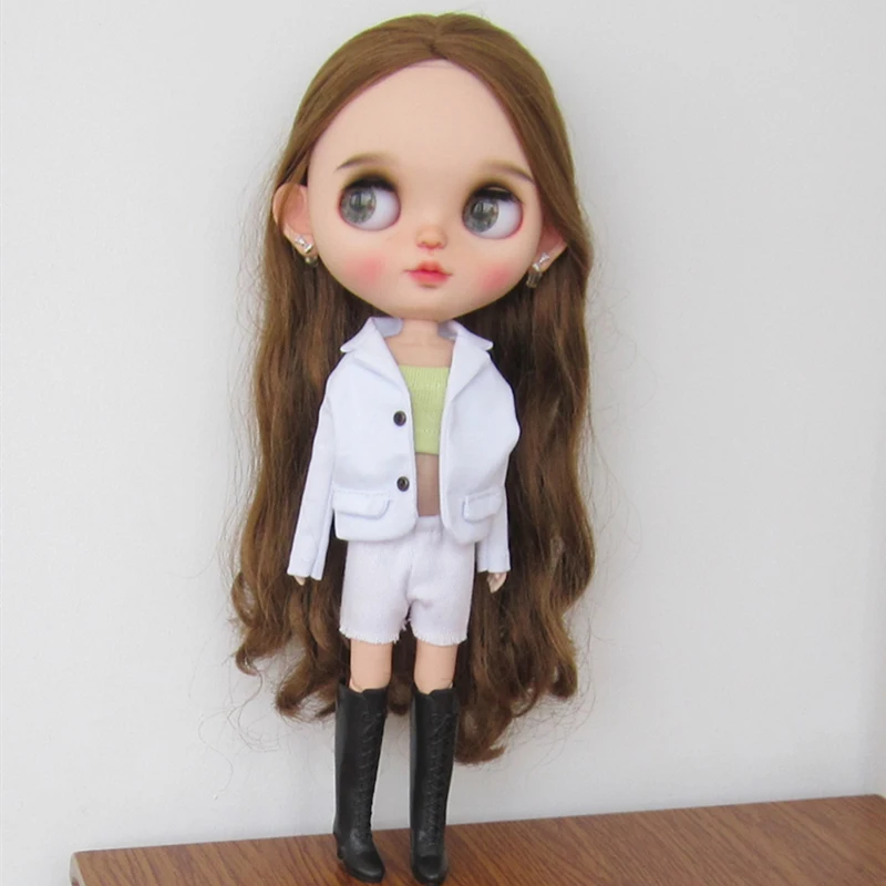 Fashion Handmade Workplace Suit Coat Tube Top and Pants Clothes for Blyth Azone OB24 Licca Doll Outfits Accessories