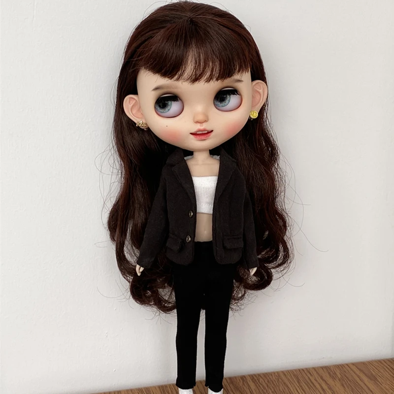 Fashion Handmade Workplace Suit Coat Tube Top and Pants Clothes for Blyth Azone OB24 Licca Doll Outfits Accessories