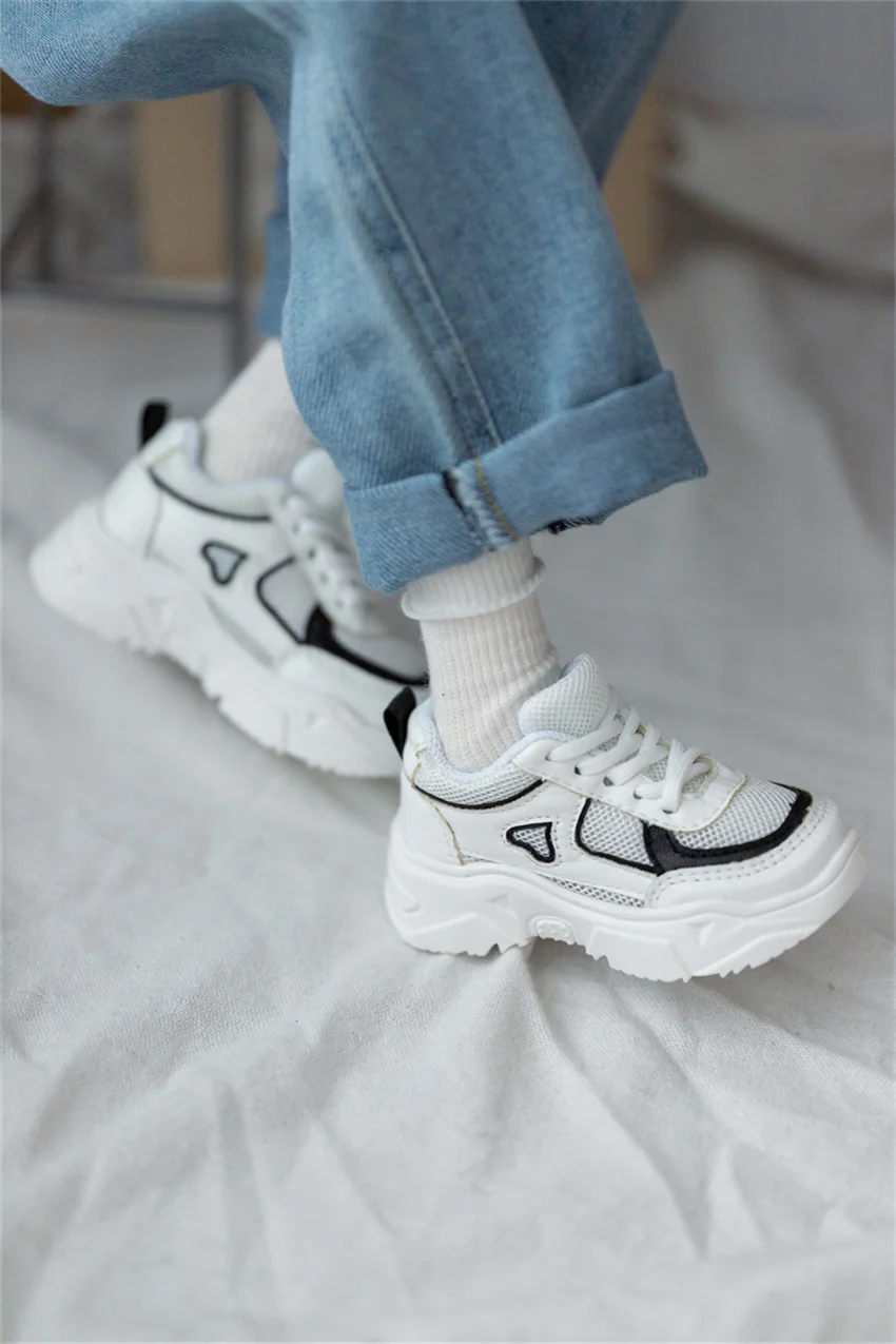 BJD Doll Shoes Toy 1/4 1/3 ID75 Boys Girls Exercise Handsome Soft Soled Sports Black White Sneaker Casual Shoes Doll Accessories
