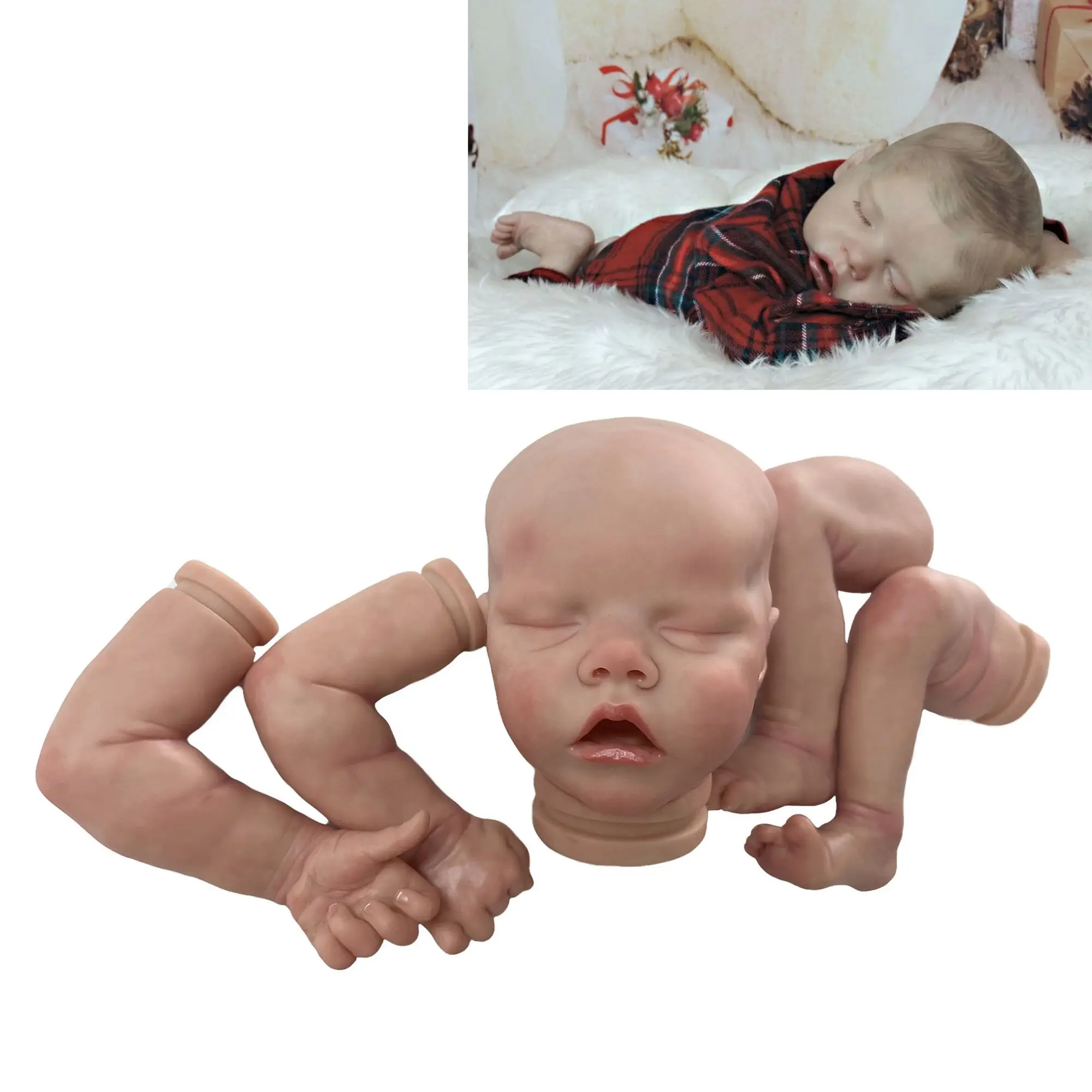 16 Inch Painted Reborn Doll Kits Twins Handmade Bebe Doll Parts Accessories DIY Unassembled Reborn Kits