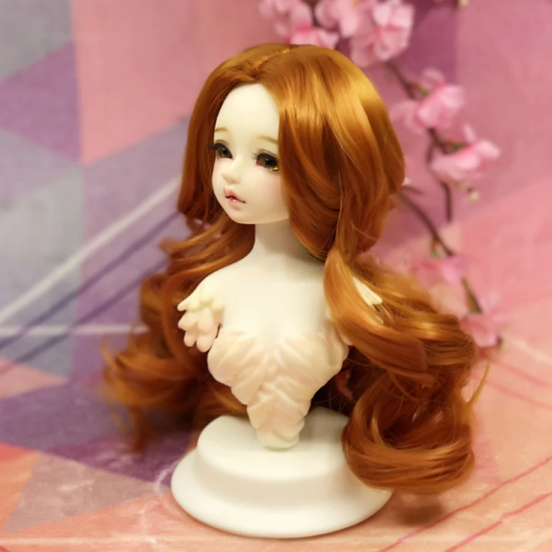 1/3 1/4 1/6 1/8 Fashion Wavy Style Hair High Temperature Wire BJD Wig For Toy Doll