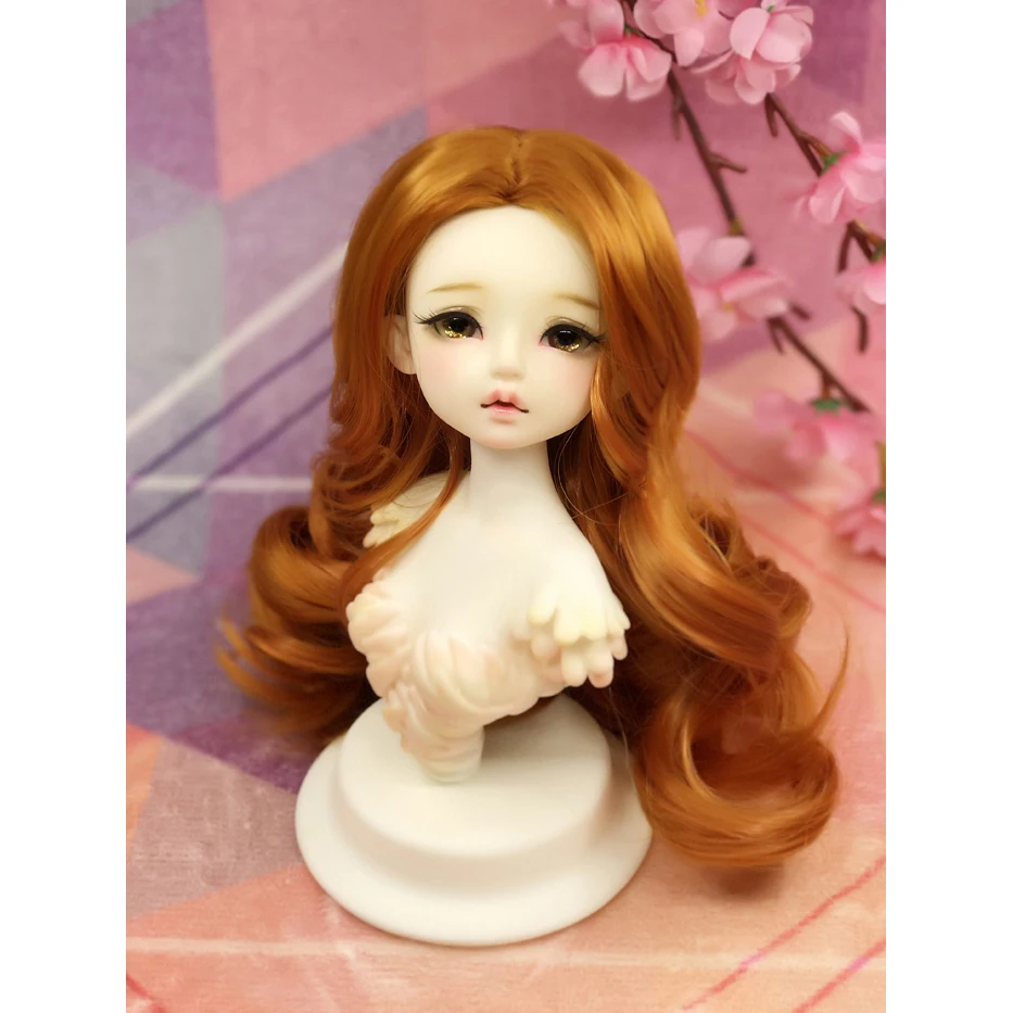 1/3 1/4 1/6 1/8 Fashion Wavy Style Hair High Temperature Wire BJD Wig For Toy Doll