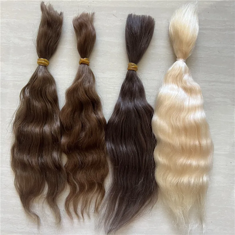 Latest Pure Mohair for Reborn Doll /BJD Doll Brown Golden Tea Brown 6 Colors Doll Reborn Handrooted Mohair Doll Accessory
