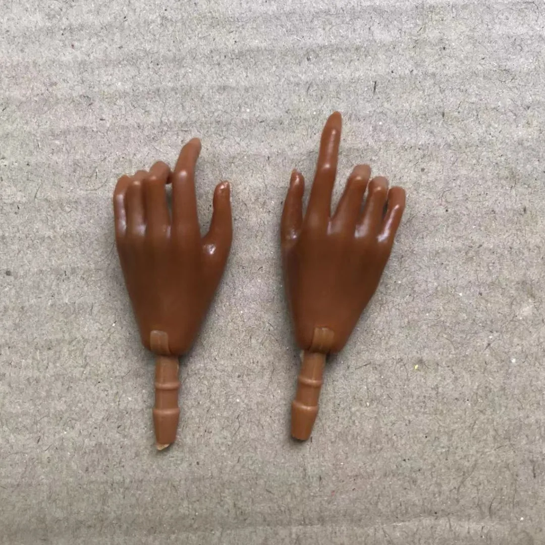 MENGF Doll Hands Feet 1/6 Doll Parts Super White Coffee Brown Doll Accessories DIY Dressing Doll Decors 4 Gesture Hands Parts