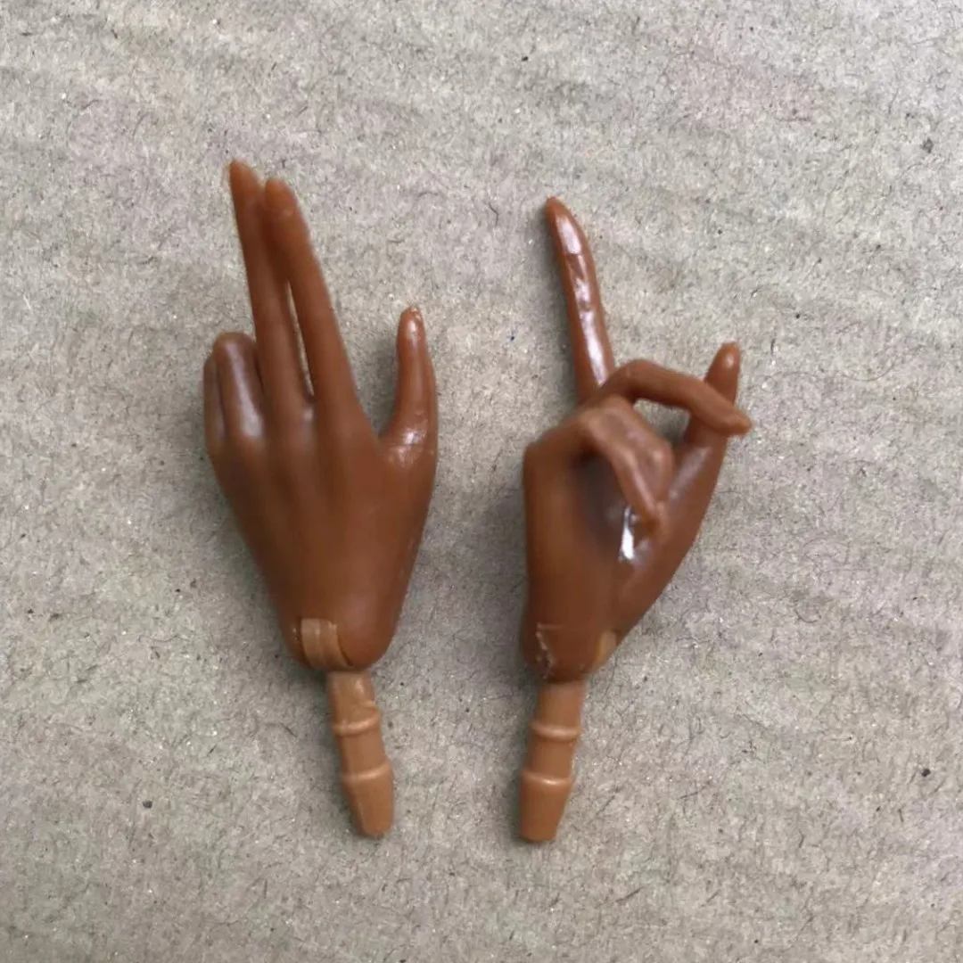 MENGF Doll Hands Feet 1/6 Doll Parts Super White Coffee Brown Doll Accessories DIY Dressing Doll Decors 4 Gesture Hands Parts