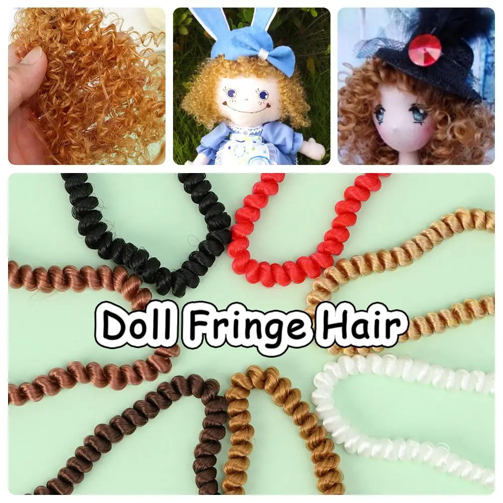 Screw Curly Hair Accessories for Dolls BJD Doll Wig High-Temperature Material Resistant Fiber Hair Wefts Hair Wig