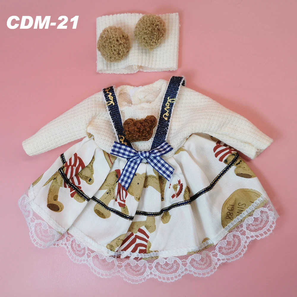 Lovely BJD Doll Clothes 1/6 Princess Dress Baby Clothes for Dolls 30cm Two-Dimensional Anime School Uniform for Girls