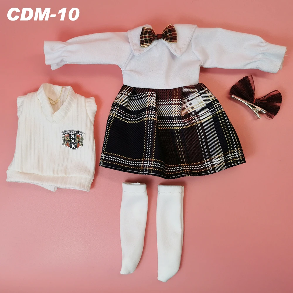 Lovely BJD Doll Clothes 1/6 Princess Dress Baby Clothes for Dolls 30cm Two-Dimensional Anime School Uniform for Girls
