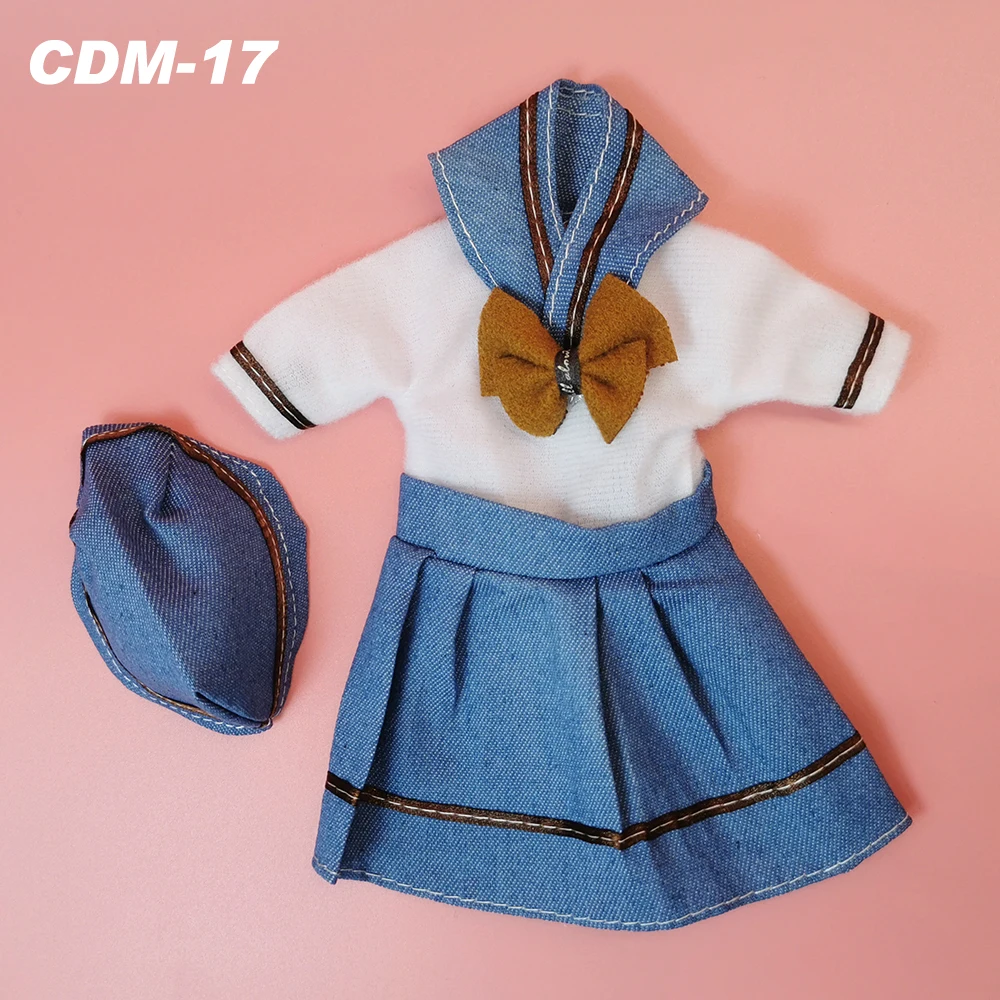 Lovely BJD Doll Clothes 1/6 Princess Dress Baby Clothes for Dolls 30cm Two-Dimensional Anime School Uniform for Girls