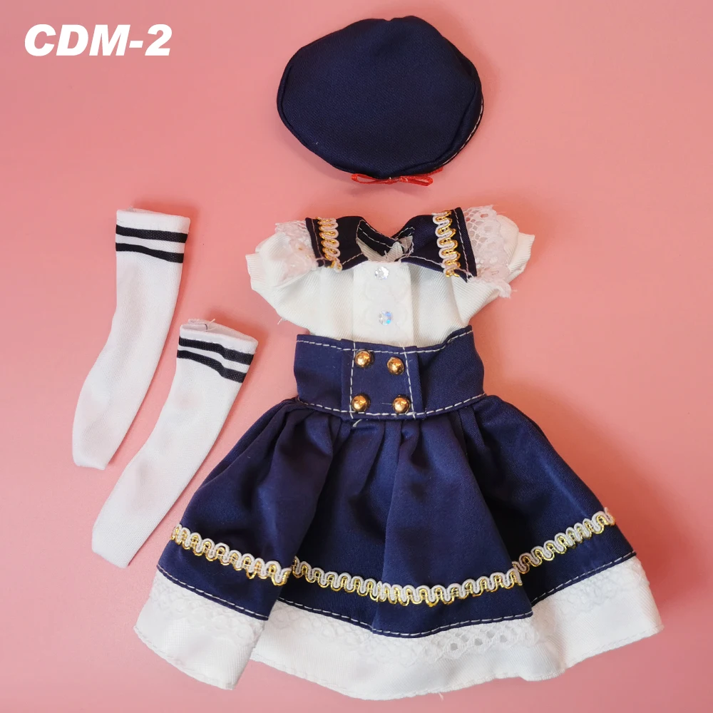 Lovely BJD Doll Clothes 1/6 Princess Dress Baby Clothes for Dolls 30cm Two-Dimensional Anime School Uniform for Girls