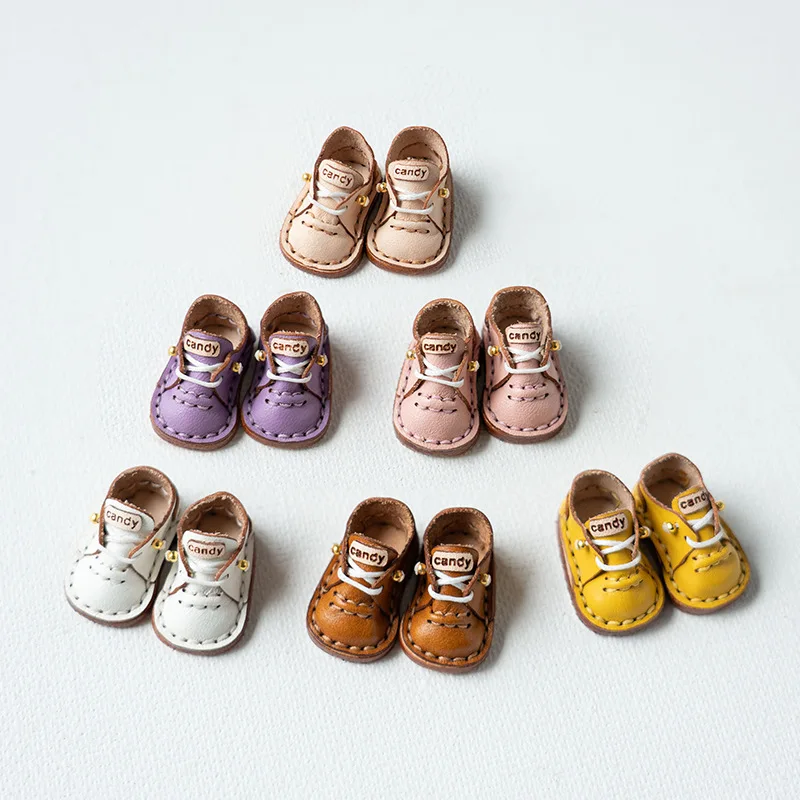 Blyth Fashion Mini Leather Shoes Cute Blyth Doll Mary Jane Casual Shoes for Licca Azones Ob24 Ob22 Toy Accessories 3.0 * 1.8cm