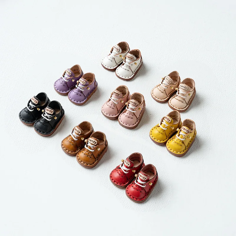 Blyth Fashion Mini Leather Shoes Cute Blyth Doll Mary Jane Casual Shoes for Licca Azones Ob24 Ob22 Toy Accessories 3.0 * 1.8cm