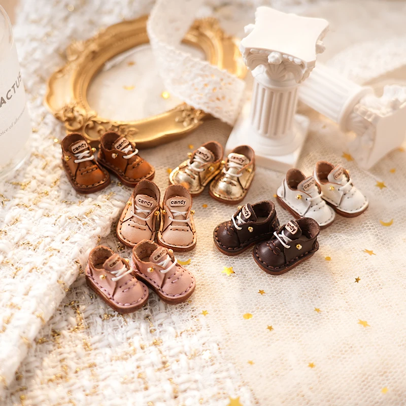 Blyth Fashion Mini Leather Shoes Cute Blyth Doll Mary Jane Casual Shoes for Licca Azones Ob24 Ob22 Toy Accessories 3.0 * 1.8cm