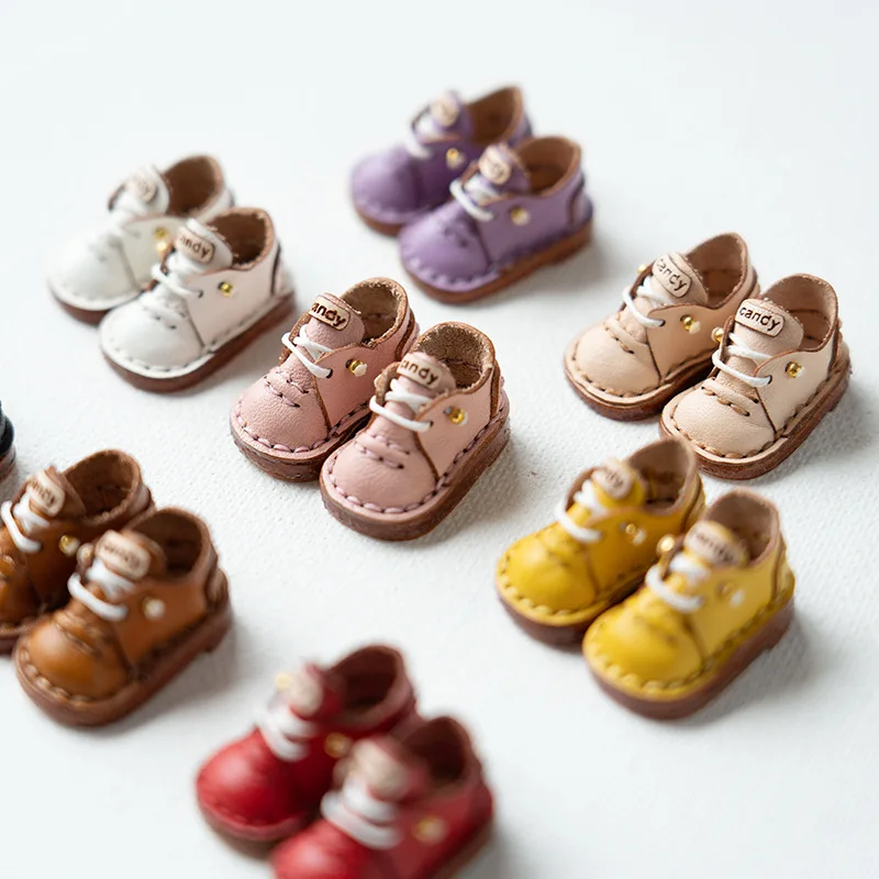 Blyth Fashion Mini Leather Shoes Cute Blyth Doll Mary Jane Casual Shoes for Licca Azones Ob24 Ob22 Toy Accessories 3.0 * 1.8cm