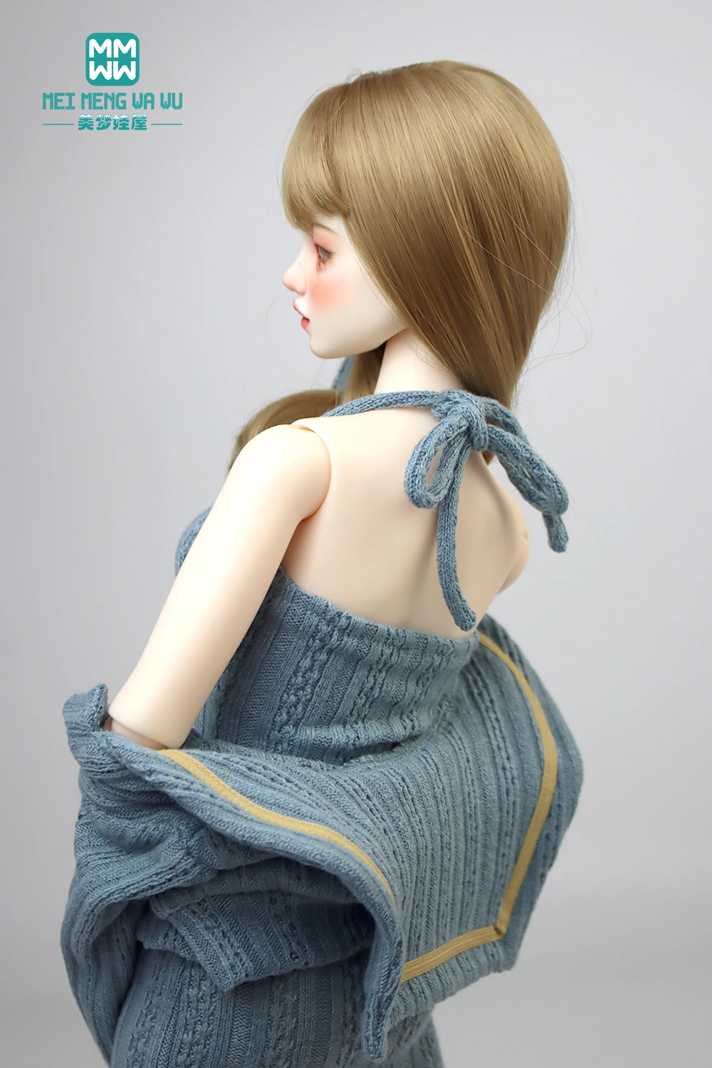 Fashion Knit Slit Skirt Sweater Jacket Grey Pink White Fit 43-60cm 1/3 1/4DD SD BJD Doll Clothes Accessories