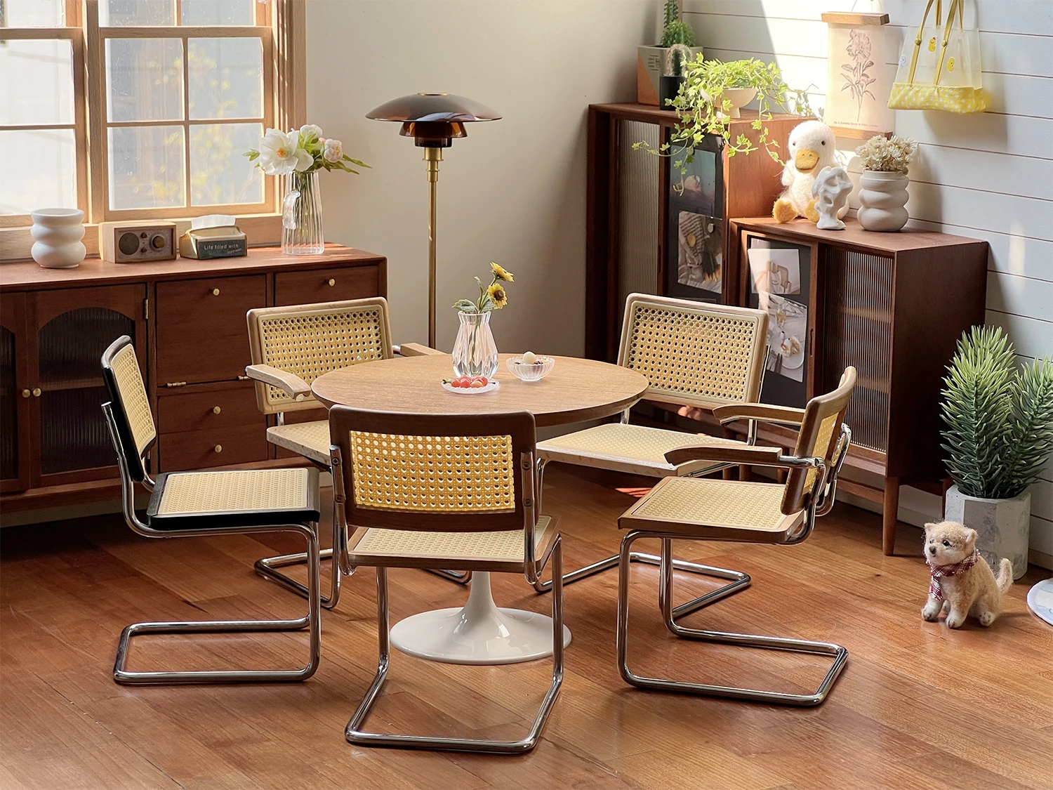 1/6 Dollhouse Bjd Miniature Furniture Metal Chair Doll House Accessories Wooden Chair for Dollhouse Decor Accessories